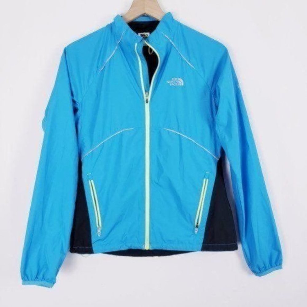 North Face Ultralight Flight Series Blue Reflective Jacket Trail Torpedo Jacket